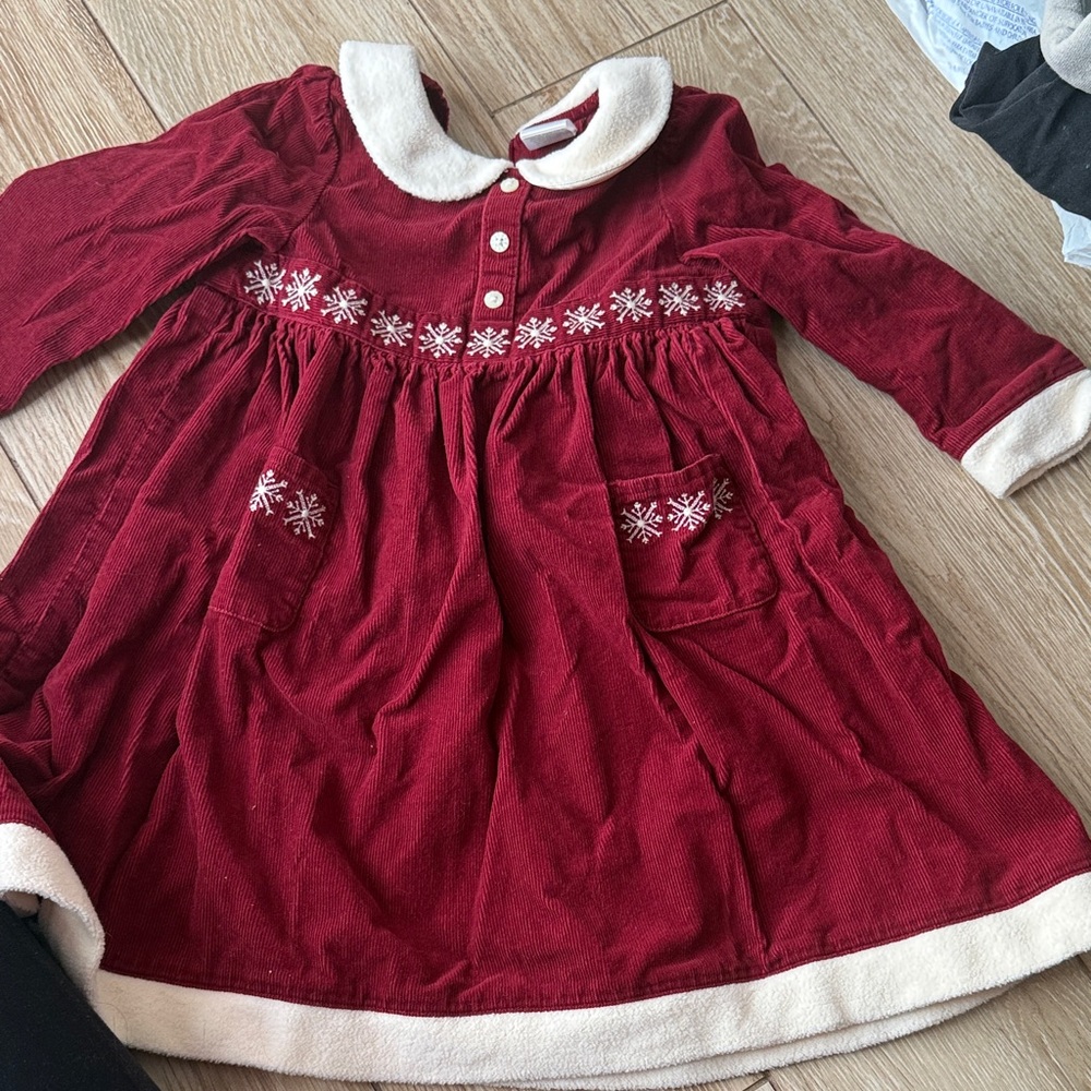 Gymboree Red and Cream Casual Kids Dress